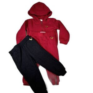 True Religion Buddha Jogger Toddler Boys Size 24M Jacket Sweatpants 3 Pc Bundle